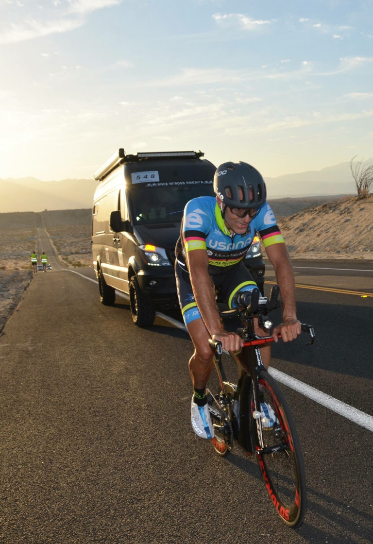 Michael Conti and his support crew finished 5th overall in the 2018 RAAM. Photo courtesy Michael Conti