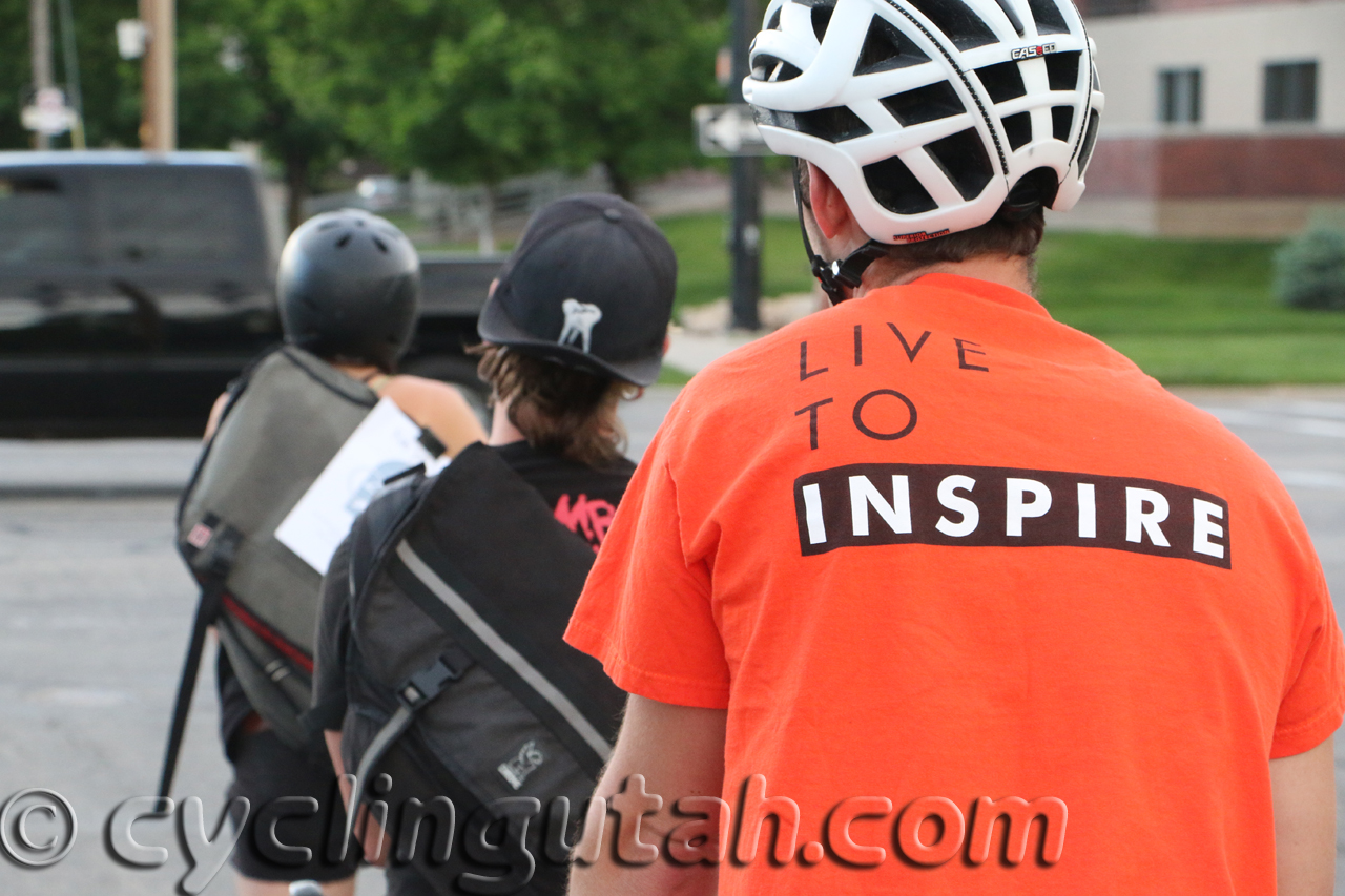 On the Ride of Silence in Salt Lake City in 2014. The t-shirt is in honor of Brynn Barton, who was killed by a hit and run driver in Salt Lake City. Photo by Dave Iltis